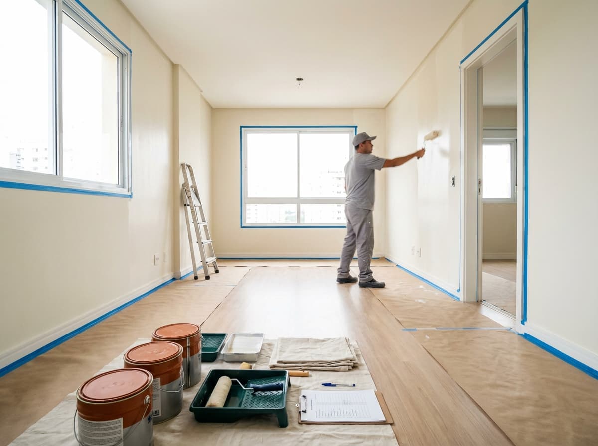 Pintura de apartamento trabalhando em Florianópolis